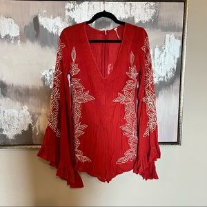 Free People V Neck Romper